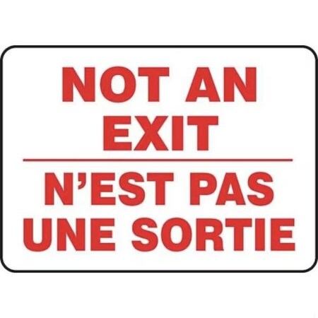 Accuform Exit Sign, Accu-Shield, 10 in W, 14 in H FBMEXT566XP